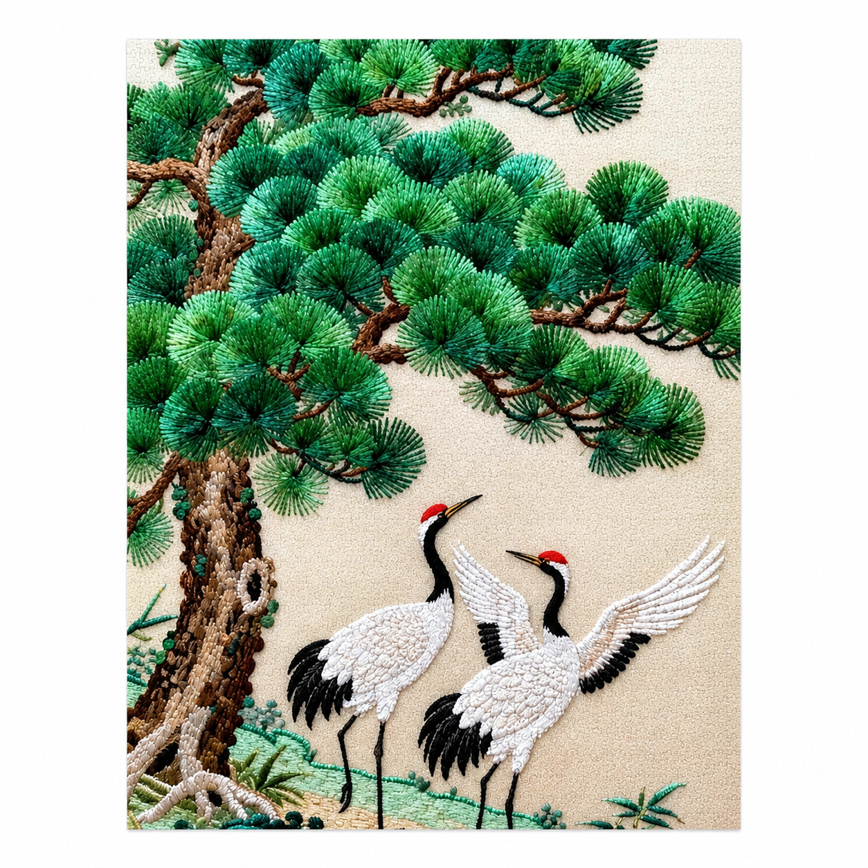 Eternal Harmony™ Collection Pine & Crane Blessings Art Puzzle Collection