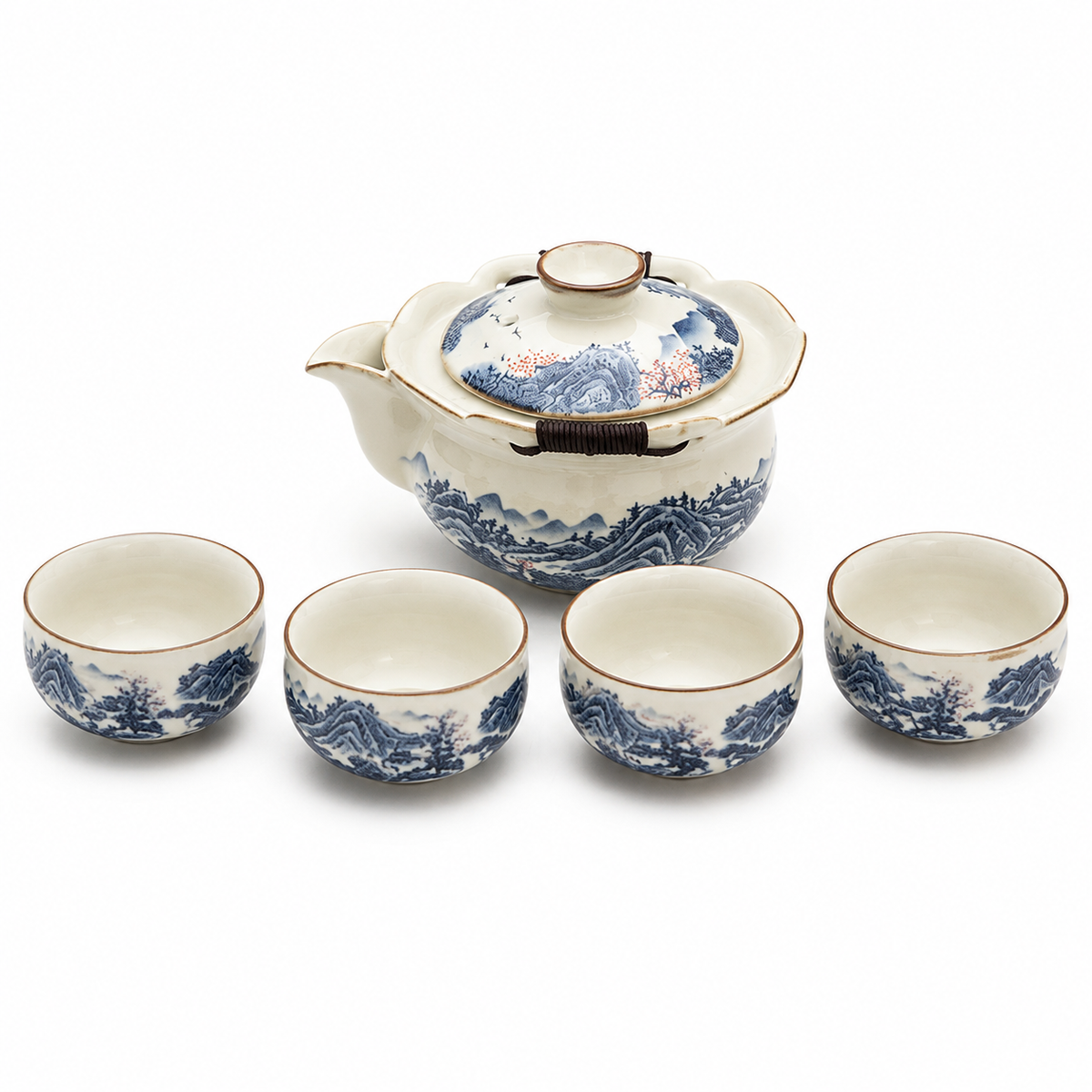 Blue Mountain Dwelling Ru Ware Tea Set – Teapot & 4 Cups