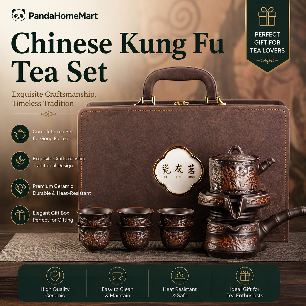 Imperial Heritage Kung Fu Tea Set™ – Portable Chinese Gong Fu Tea Ceremony Collection