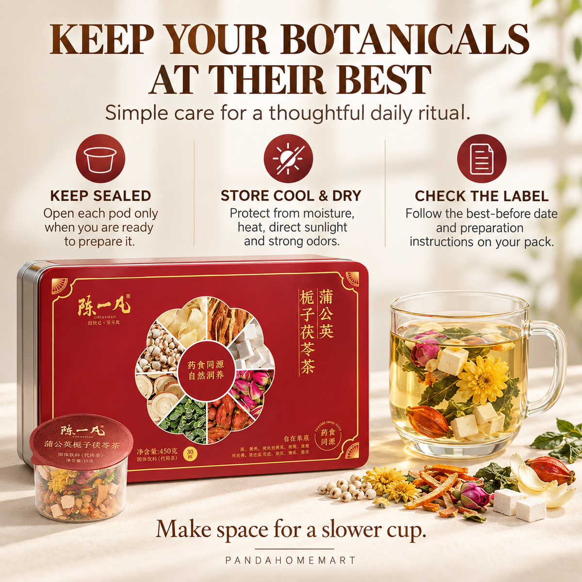 Dandelion, Gardenia & Poria Tea Pods™ — 30 Pods