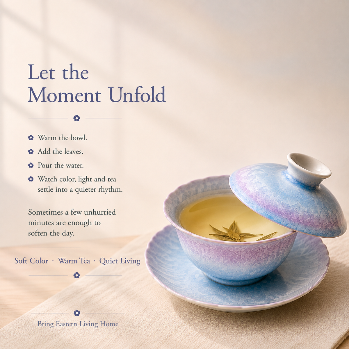 Frosted Blossom Ceramic Gaiwan – 150 mL