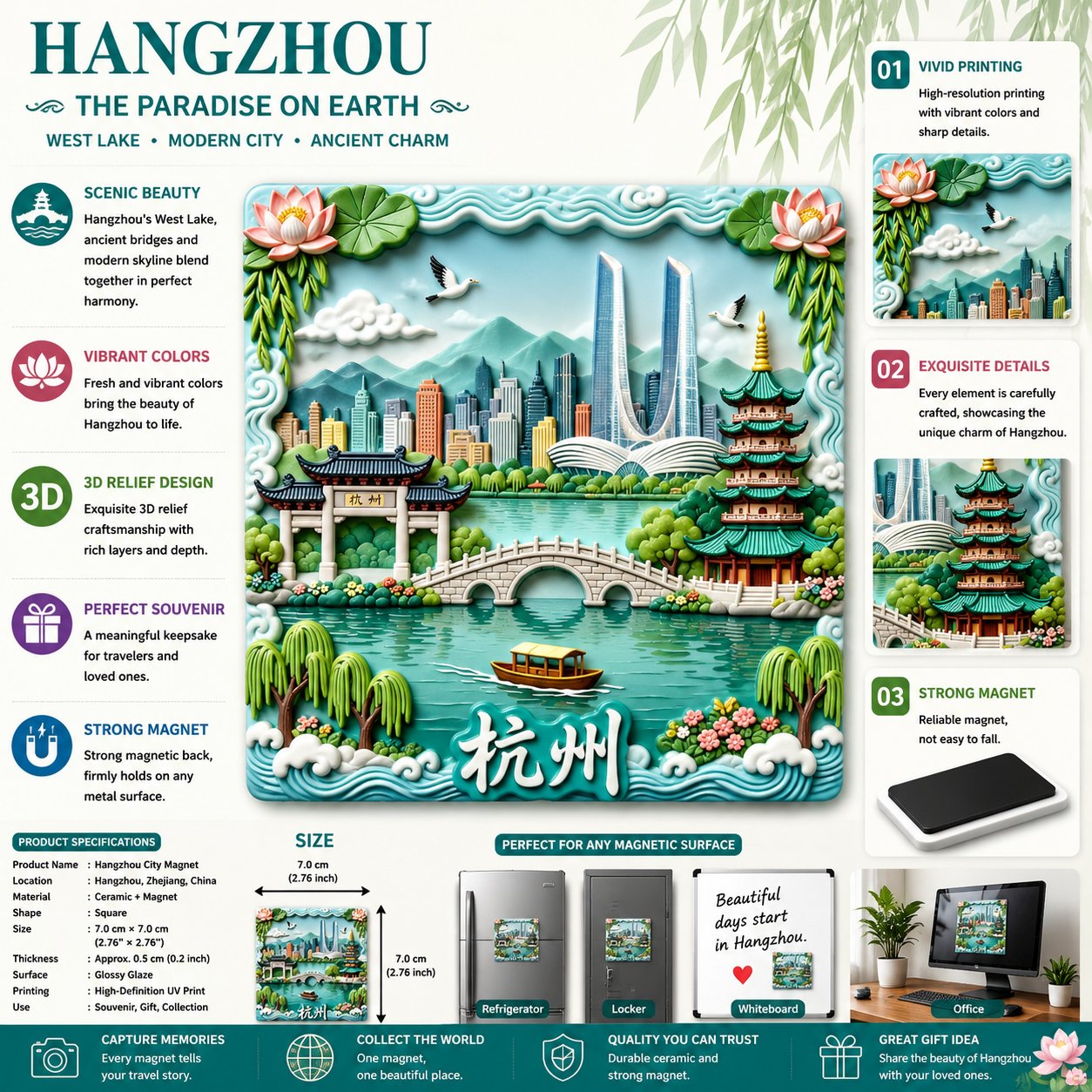 Hangzhou Harmony Lake Magnet