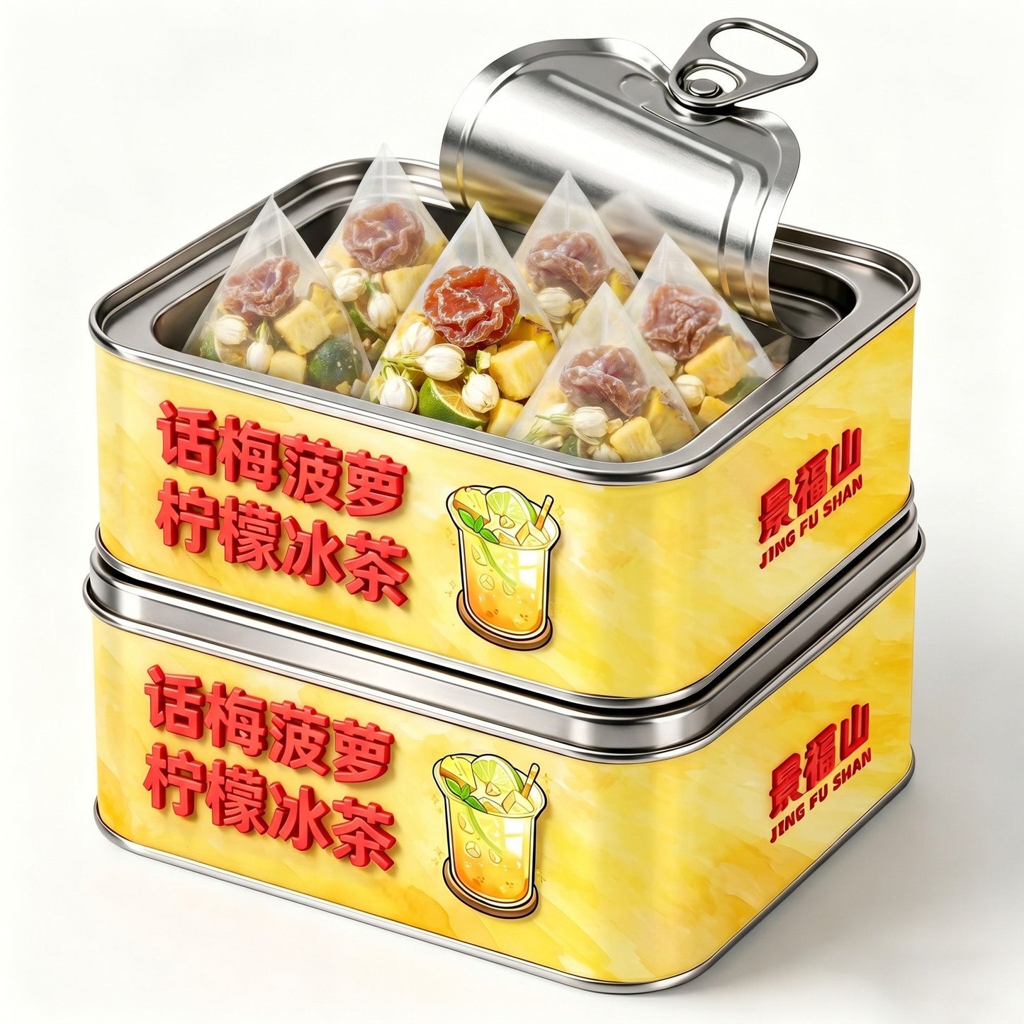Salted Plum Pineapple Lemon Iced Tea – Tropical Fruit Tea Blend for Summer Hydration, Wellness & Refreshing Energy Drinks