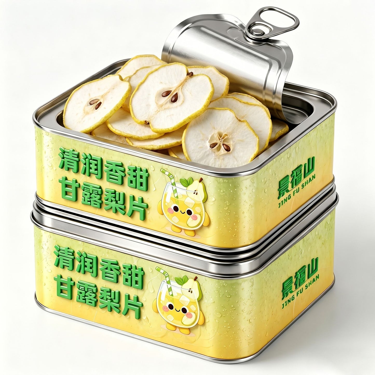 Freeze-Dried Asian Pear Slices – Sweet Pear Fruit Tea for Wellness Hydration, Soothing Drinks & Healthy Fruit Snacks