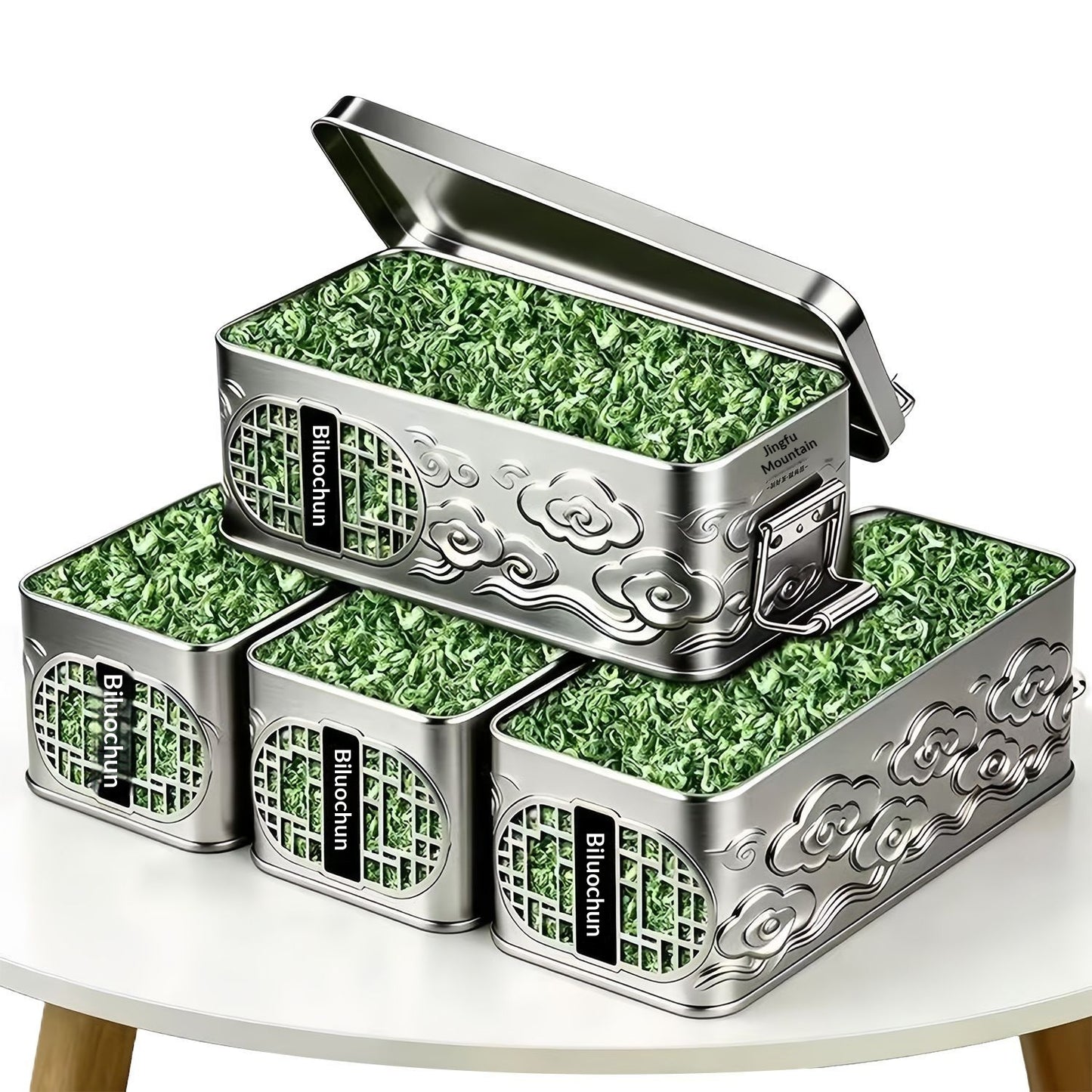 Premium Biluochun Green Tea Gift Tin – Authentic Chinese Spring Loose Leaf Tea | Luxury Suzhou Green Tea Collection
