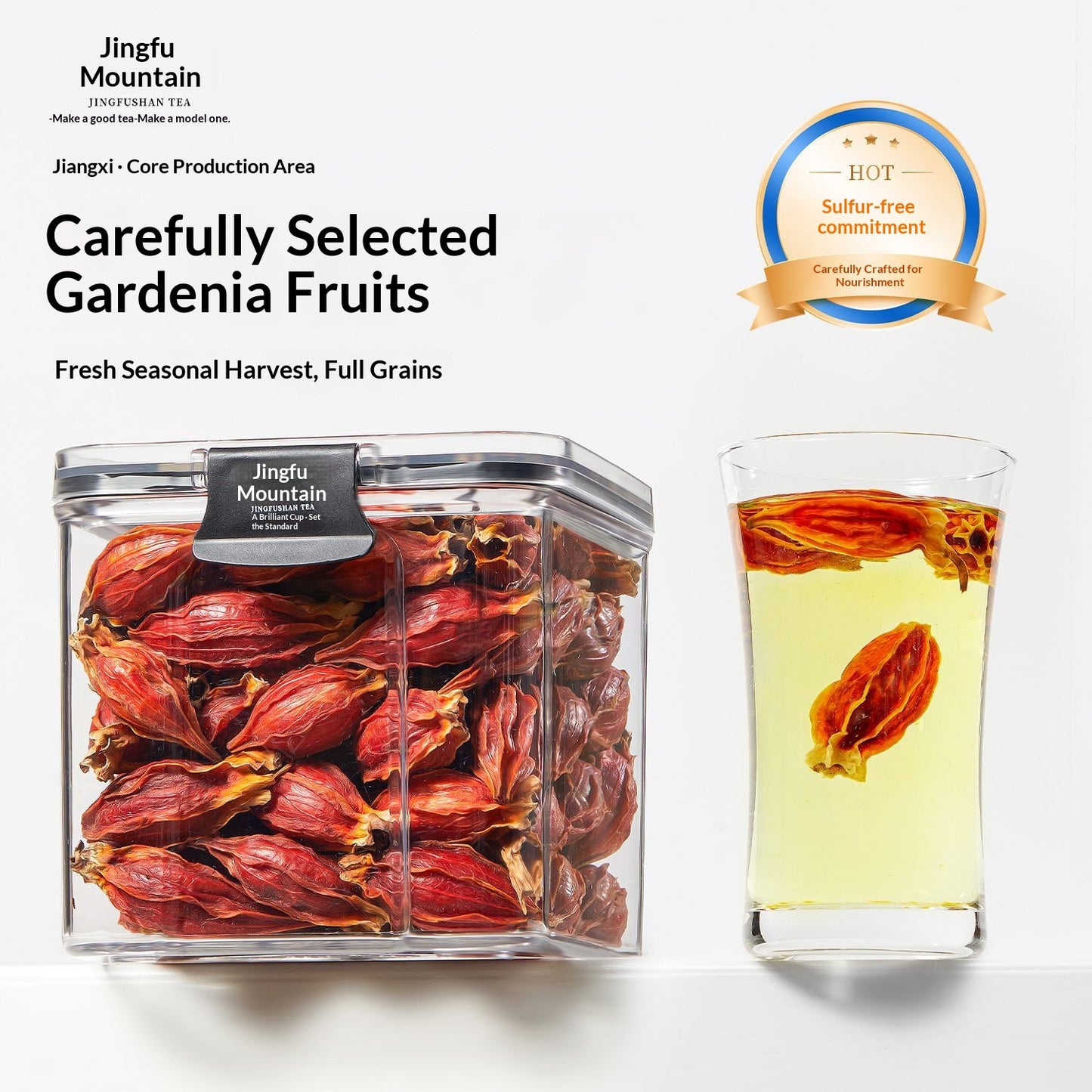 Premium Gardenia Fruit Herbal Tea – Natural Chinese Gardenia Tea for Wellness, Detox & Calm Living