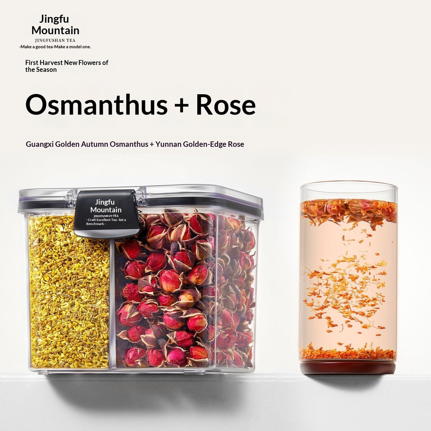 Osmanthus & Rose Flower Tea – Premium Chinese Floral Herbal Tea for Relaxation, Beauty Wellness & Romantic Tea Rituals
