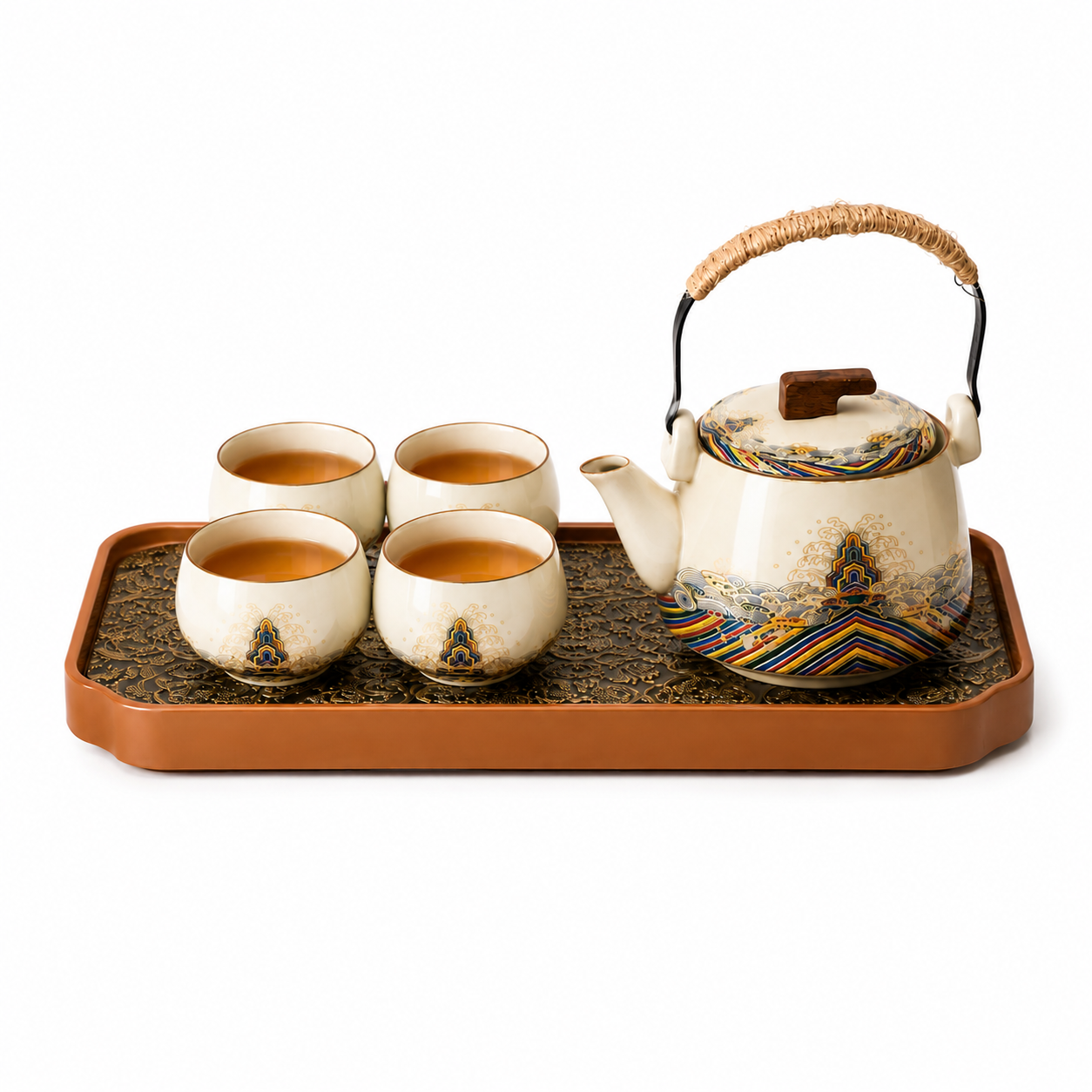 Harmony Landscape Ceramic Tea Set™ – Traditional Chinese Teapot & Cup Gift Collection