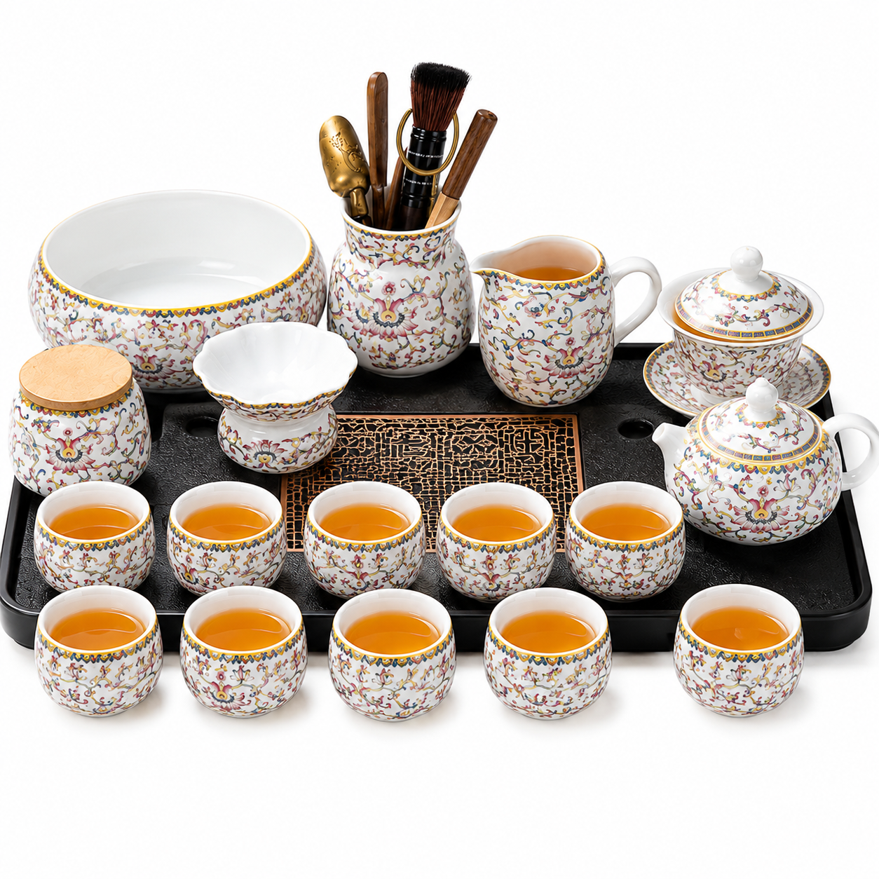 Imperial Floral Porcelain Gongfu Tea Ceremony Set™