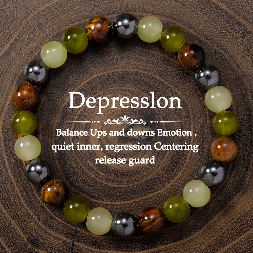 Emotional Balance Crystal Bracelet™ | Tiger's Eye, Jade & Hematite Bracelet