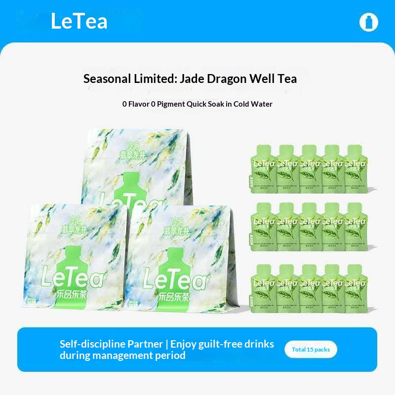 LeTea Seasonal Limited Jade Dragon Well Tea – Premium Cold Brew Longjing Green Tea | 15-Pack Chinese Wellness Tea Collection