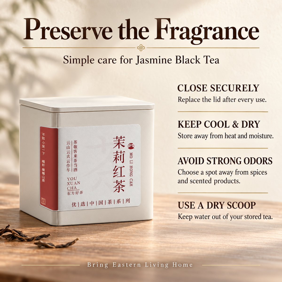 Jasmine Black Tea – Floral Chinese Loose Leaf Tea 80 g