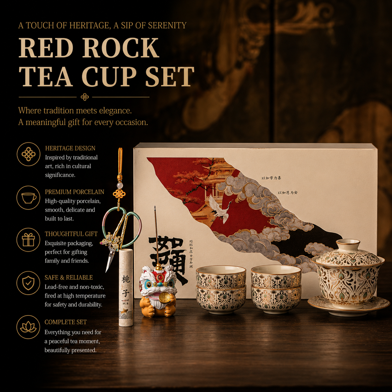 Imperial Blessings Tea Ceremony Gift Set™ | Luxury Chinese Gongfu Tea Set