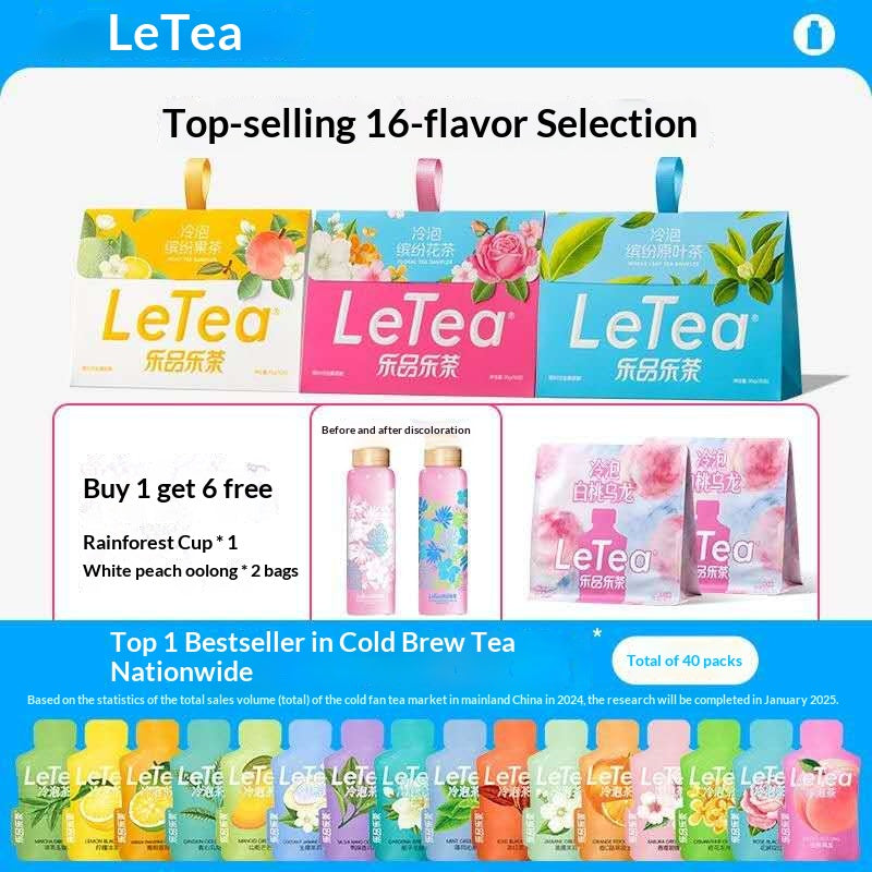 Oriental Wellness Tea Collection – LeTea Refreshing Cold Brew Tea for Energy, Calm & Happiness