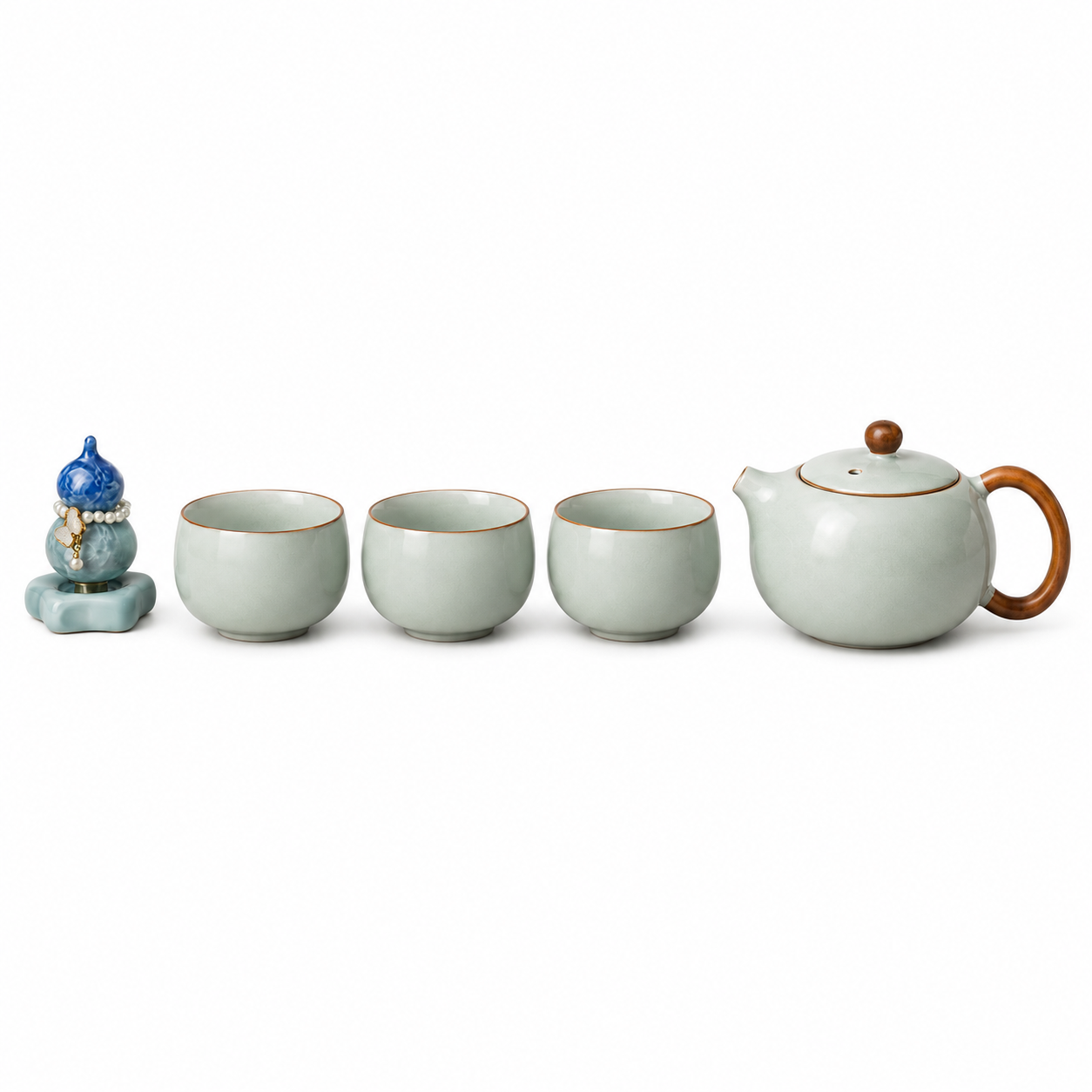 Celadon Harmony Ru Kiln Tea Gift Set™ | Chinese Ceramic Tea Set with Gift Box