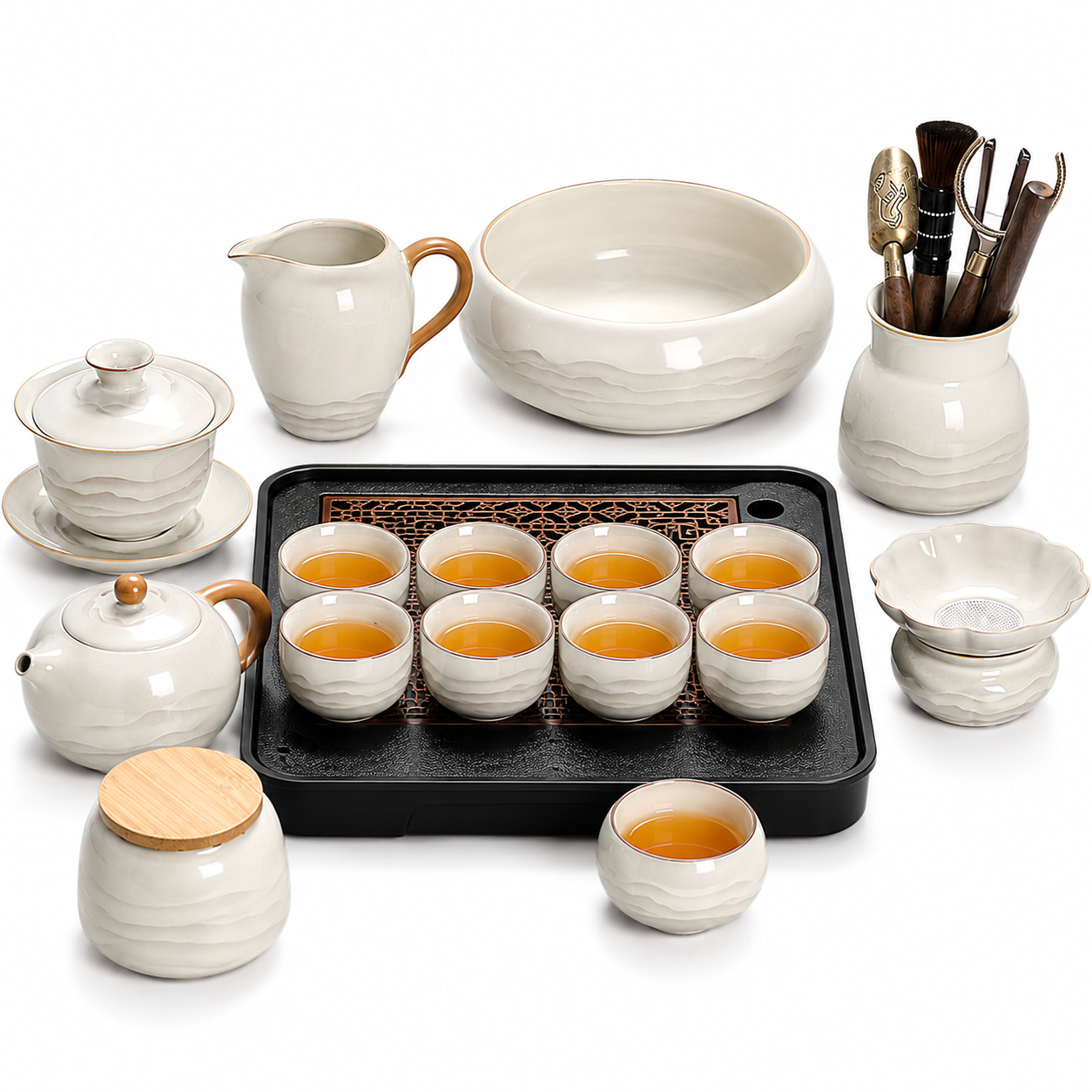 Pure White Porcelain Gongfu Tea Ceremony Set™
