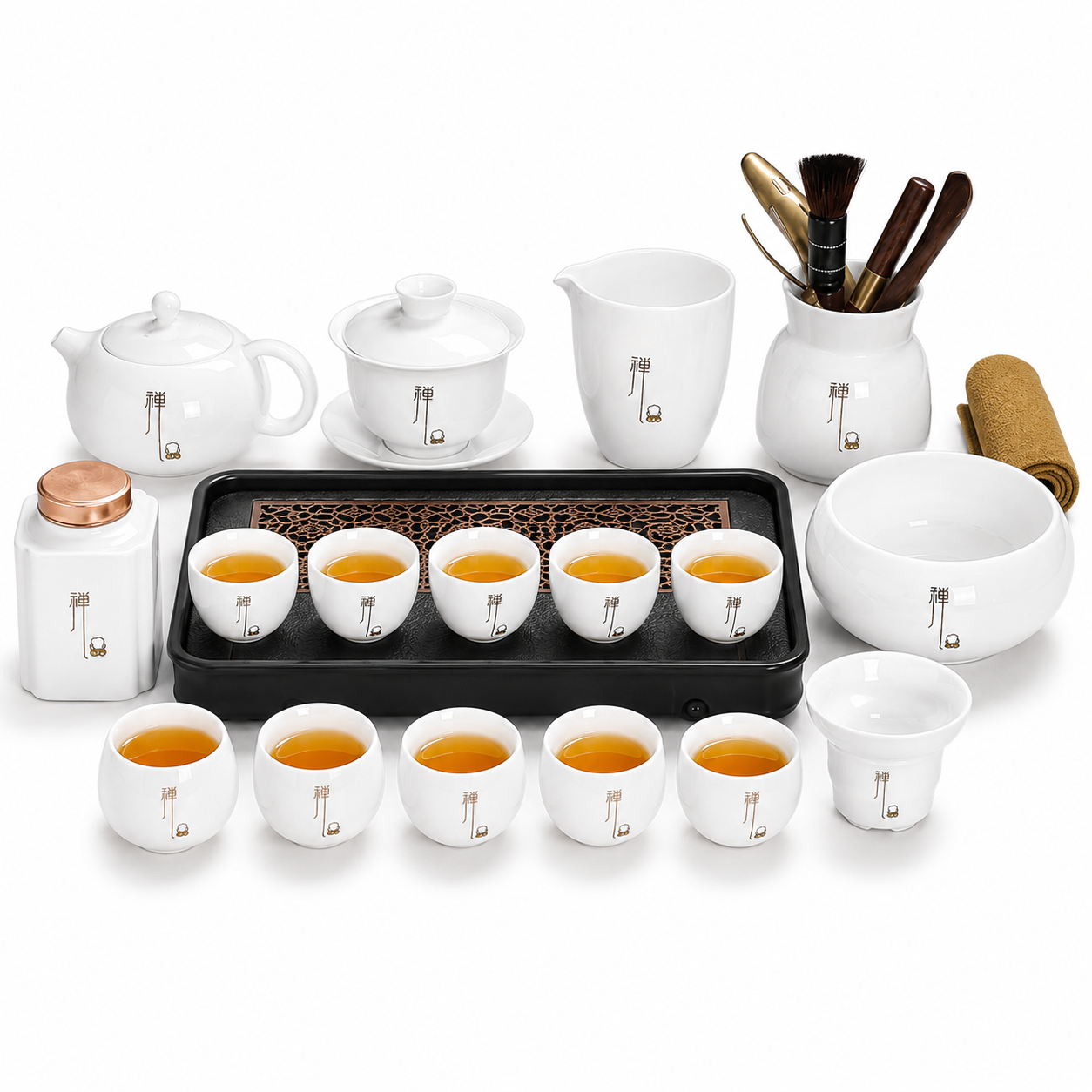 Zen Harmony Porcelain Gongfu Tea Ceremony Set™