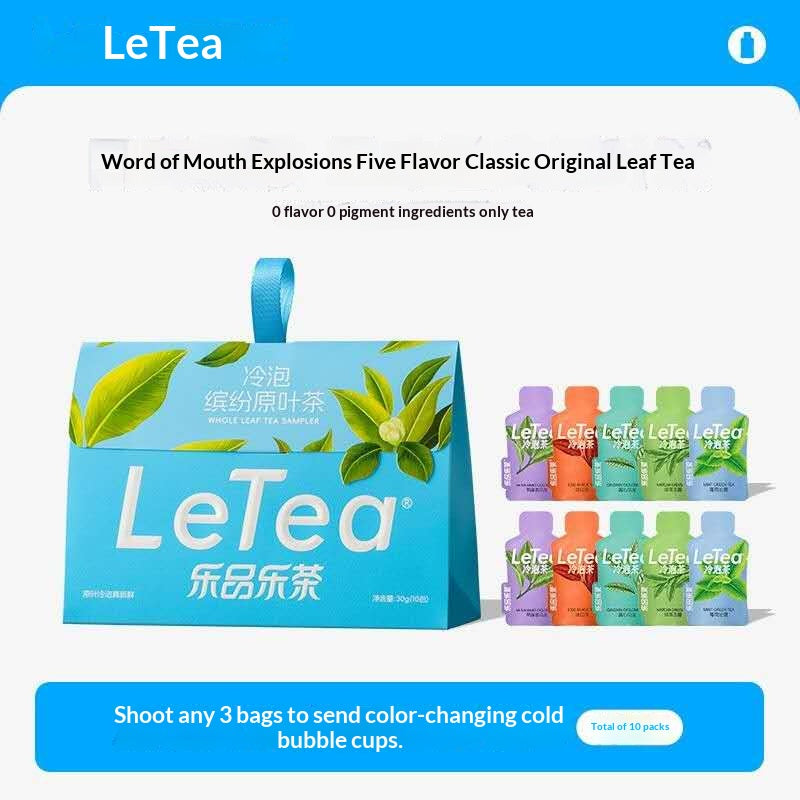 LeTea Premium Original Leaf Cold Brew Tea – Matcha, Oolong & Mint Tea Collection | Healthy Asian Tea for Clean Energy & Mindful Living