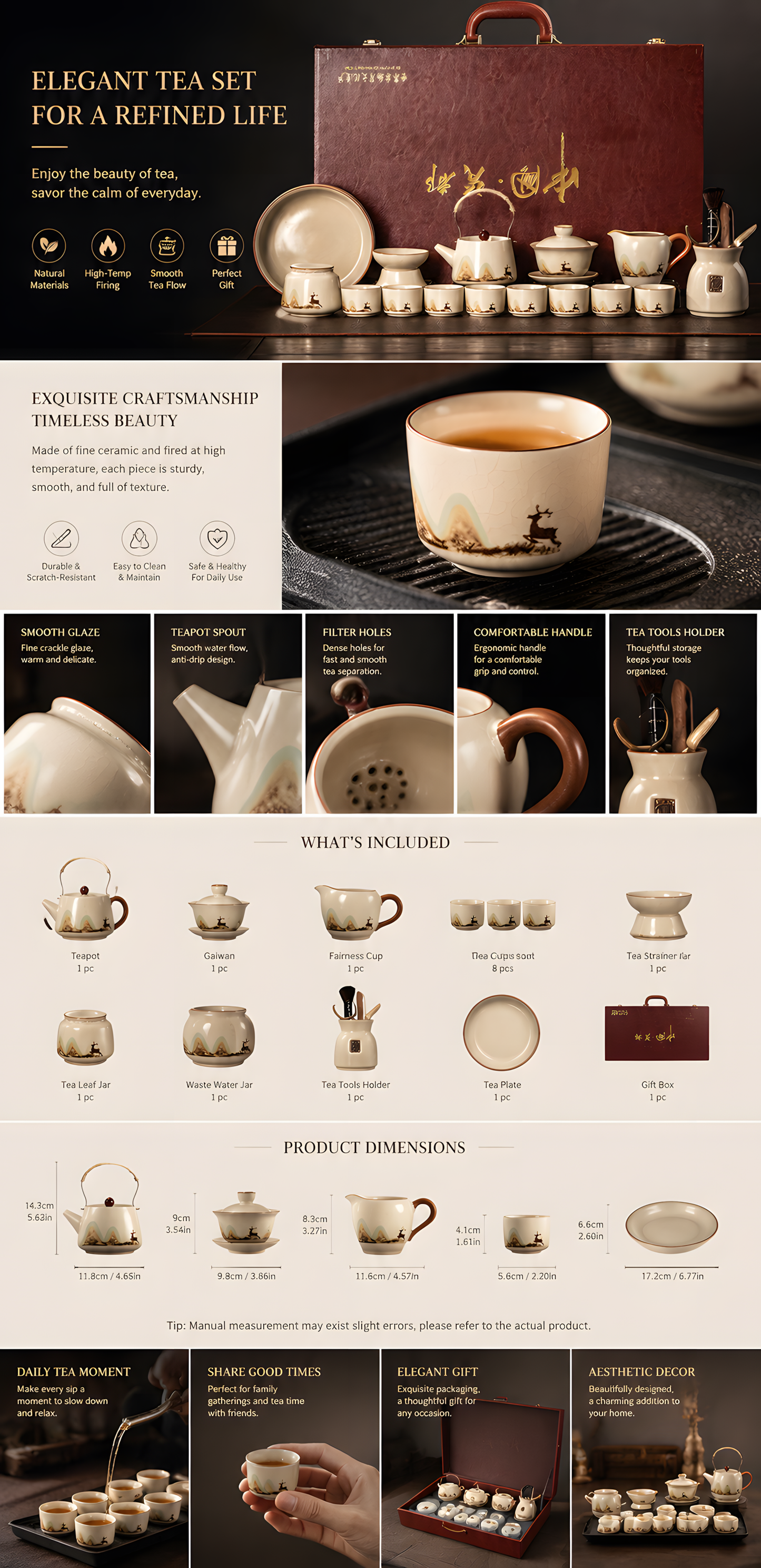 Deer Valley Harmony Gongfu Tea Ceremony Gift Set | Luxury Chinese Tea Set