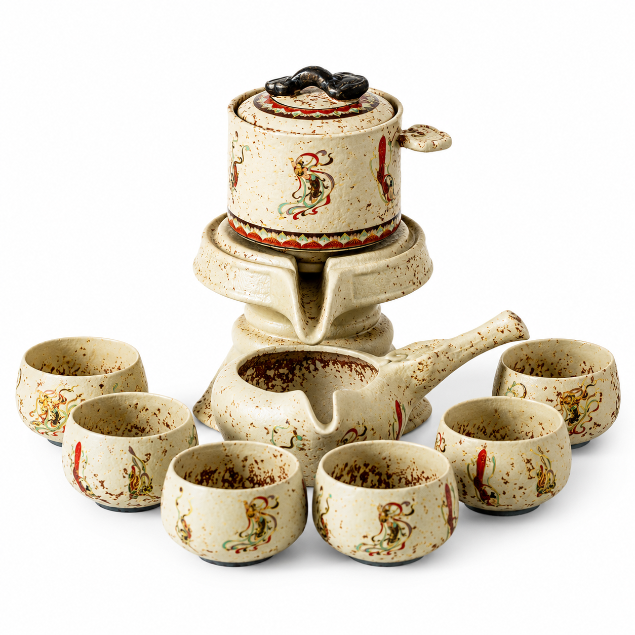 Celestial Apsara Kung Fu Tea Set with Tea Filter & Fairness Pitcher™