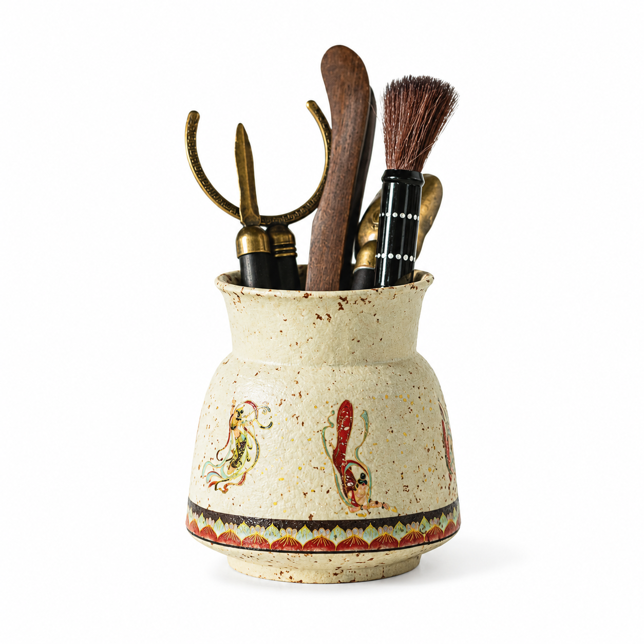 Rustic Ceramic Tea Utensil Holder™