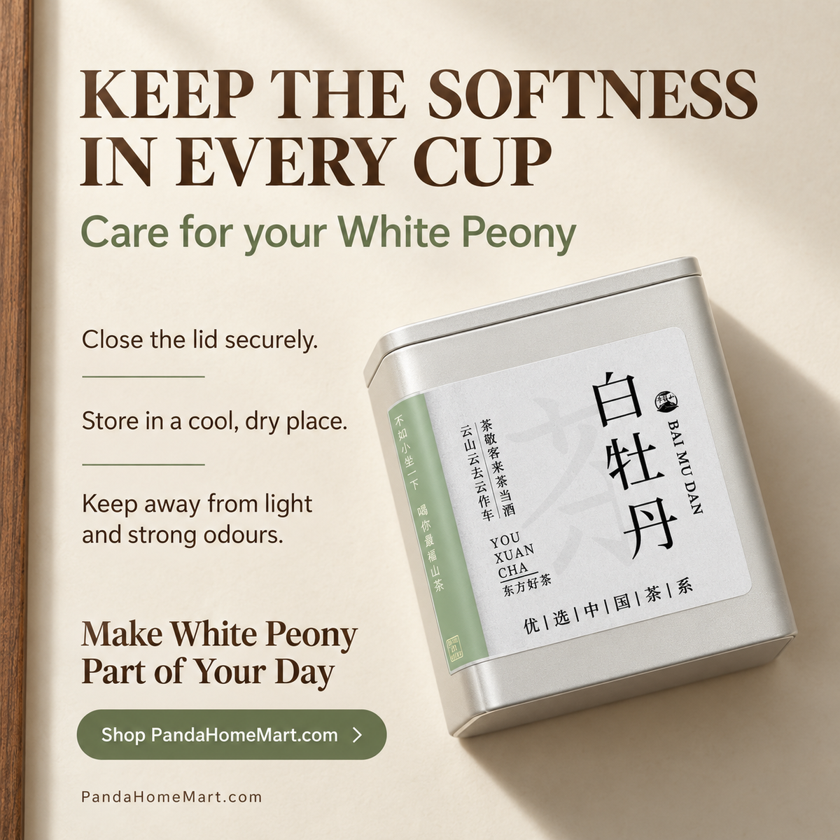 Premium Bai Mu Dan White Peony White Tea – Te Ji 40 g