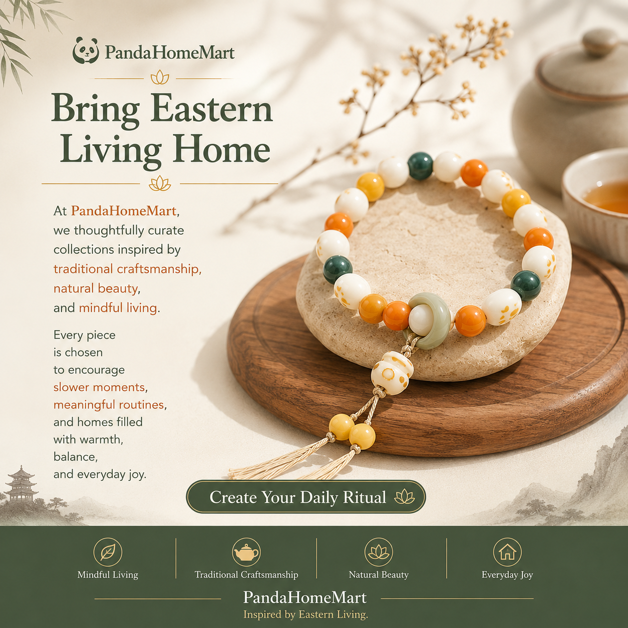 Fortune Cat Paw Ceramic Bracelet