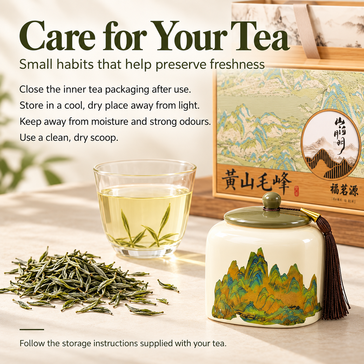 Premium Pre-Qingming Huangshan Maofeng Green Tea Luxury Gift Box™ – 140g