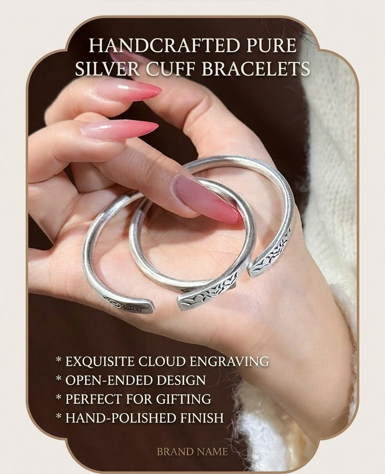 Mountains & Seas™ 9999 Fine Silver Bracelet – Inspired by Shan Hai Jing | Oriental Healing Jewelry