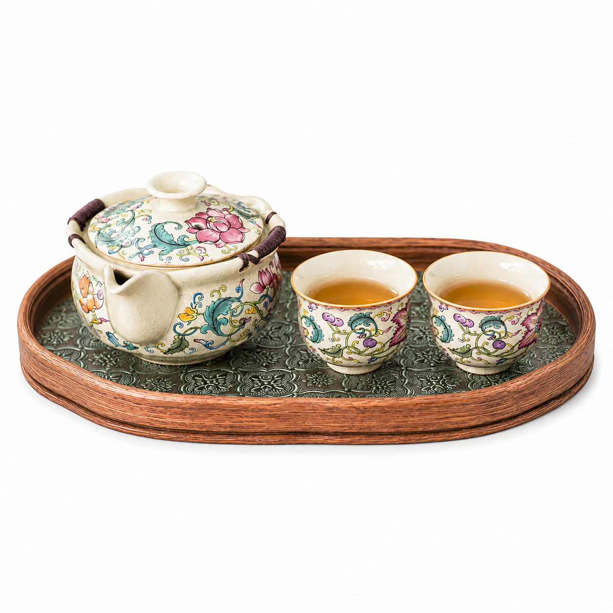 Lotus Bloom Harmony Ceramic Tea Set | Chinese Tea Gift Set