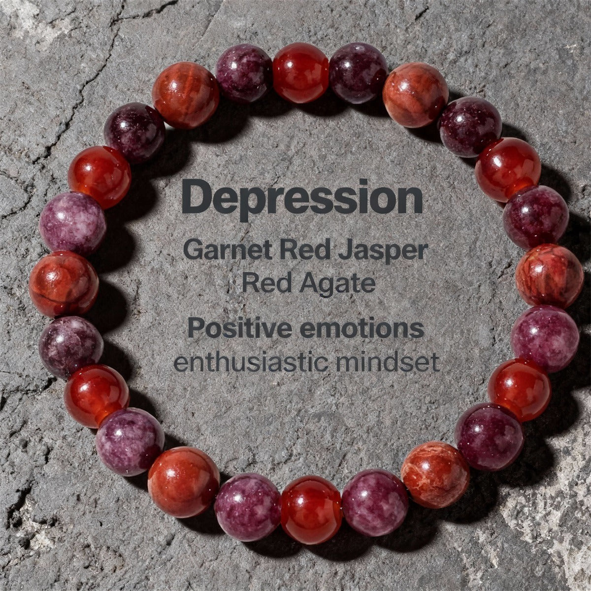 Positive Energy Renewal Bracelet™ | Garnet, Red Jasper & Red Agate Crystal Bracelet