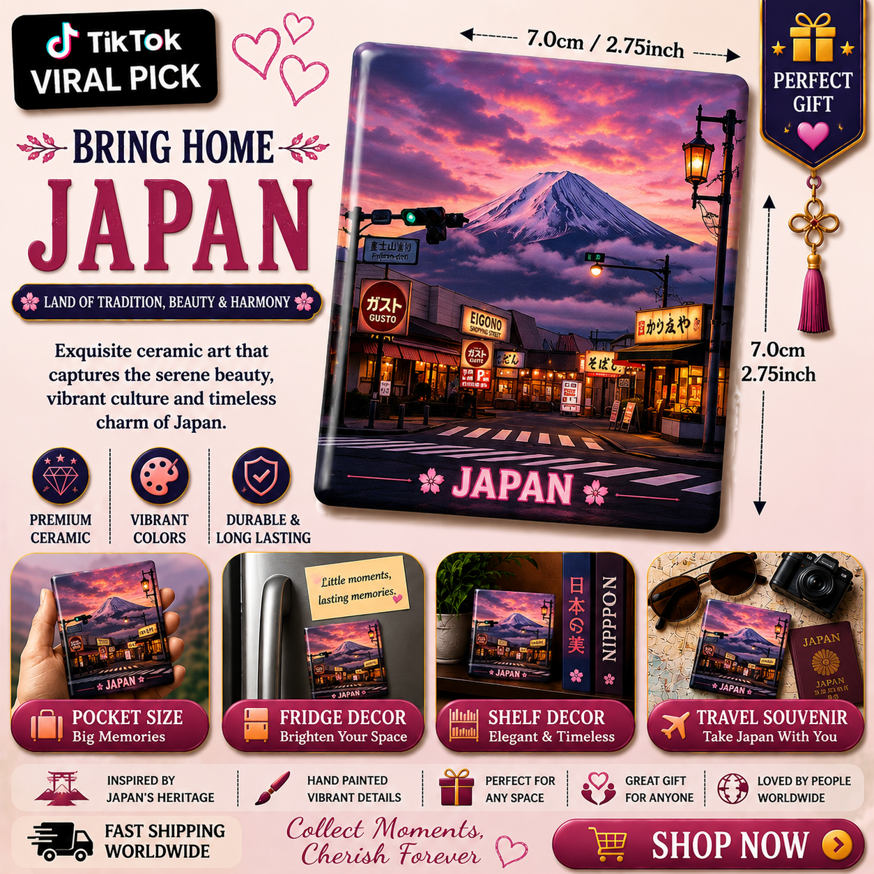 Japan Ceramic Fridge Magnet