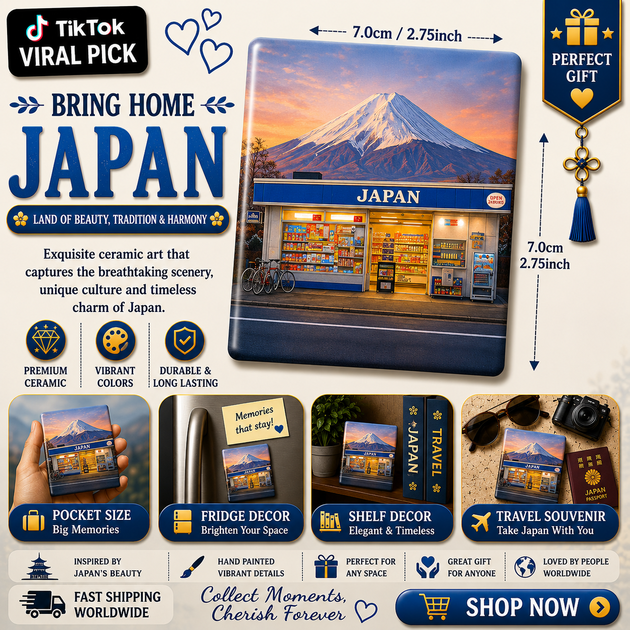 Japan Ceramic Fridge Magnet