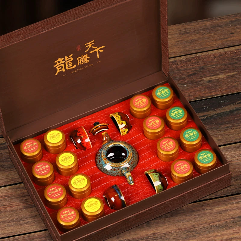 Dragon Across the World – 4 Premium Chinese Tea Gift Box | What is the best luxury tea gift for tea lovers