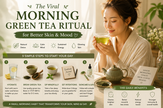 The Viral Morning Green Tea Ritual for Better Skin & Mood