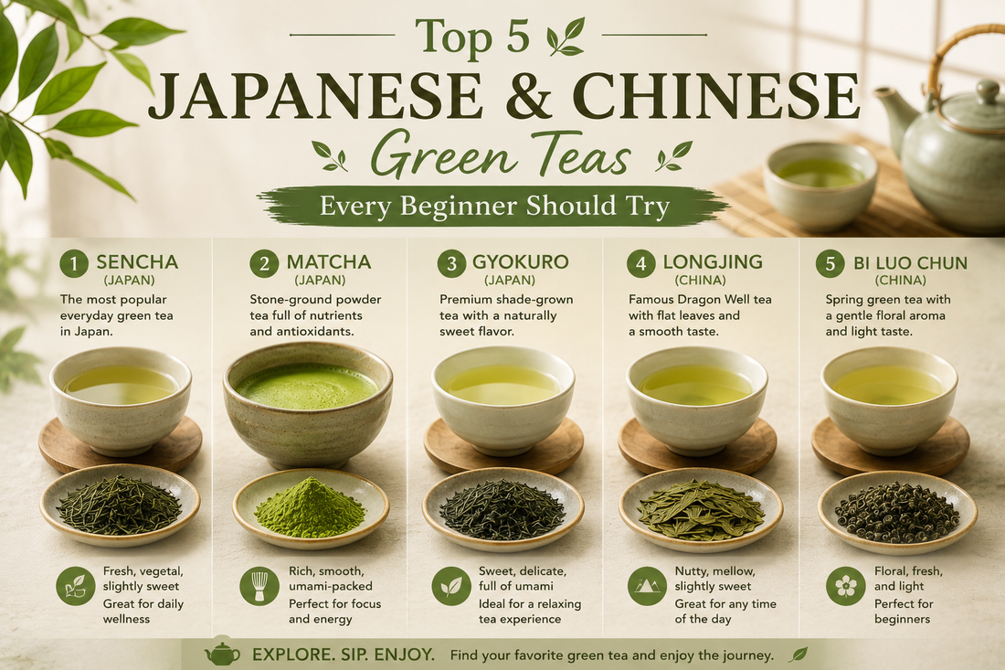 Top 5 Japanese & Chinese Green Teas Every Beginner Should Try