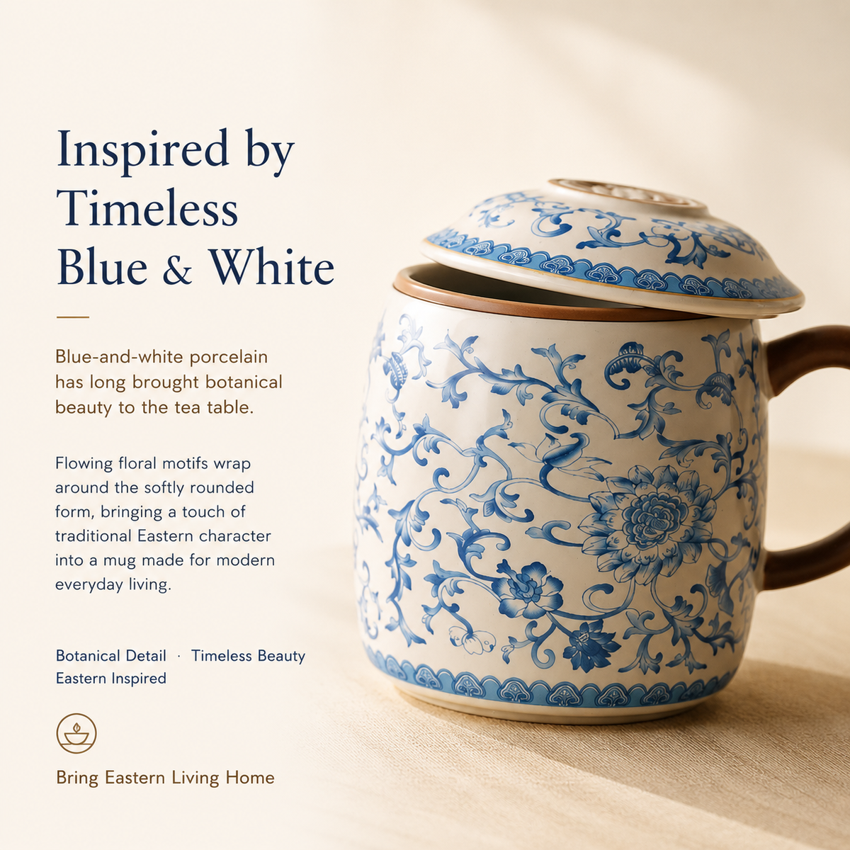 Blue Blossom Infuser Mug – 400 mL