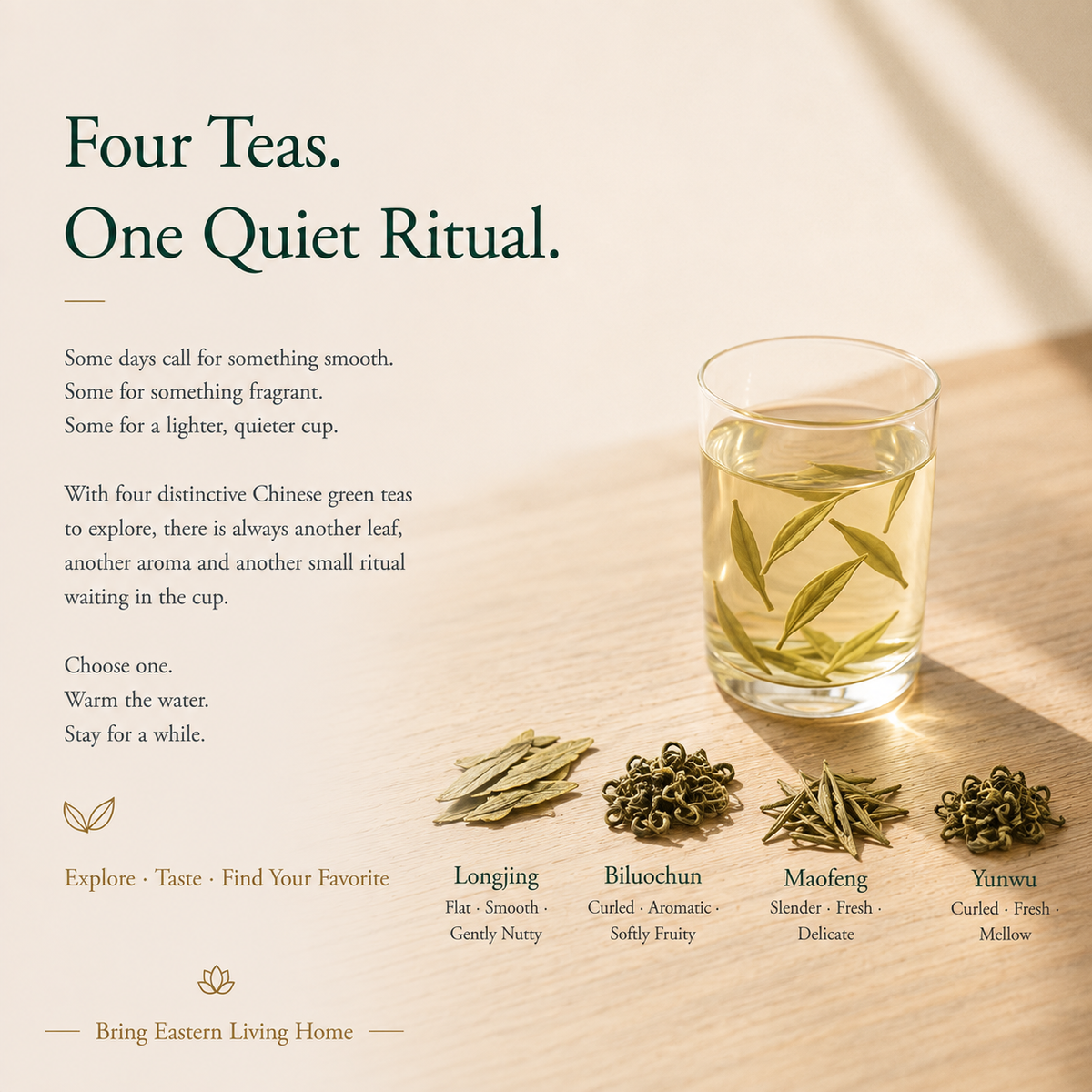 Chinese Green Tea Discovery Gift Set – Longjing, Biluochun, Maojian & Yunwu Tea 600 g