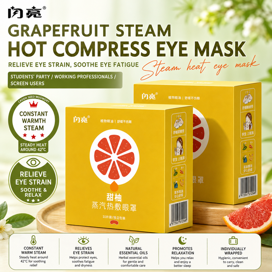 Yuzu Steam Eye Mask – Citrus Self Heating Eye Mask for Sleep, Eye Fatigue Relief & Emotional Relaxation