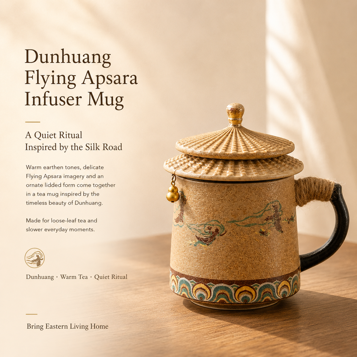 Dunhuang Flying Apsara Infuser Mug – 360 mL
