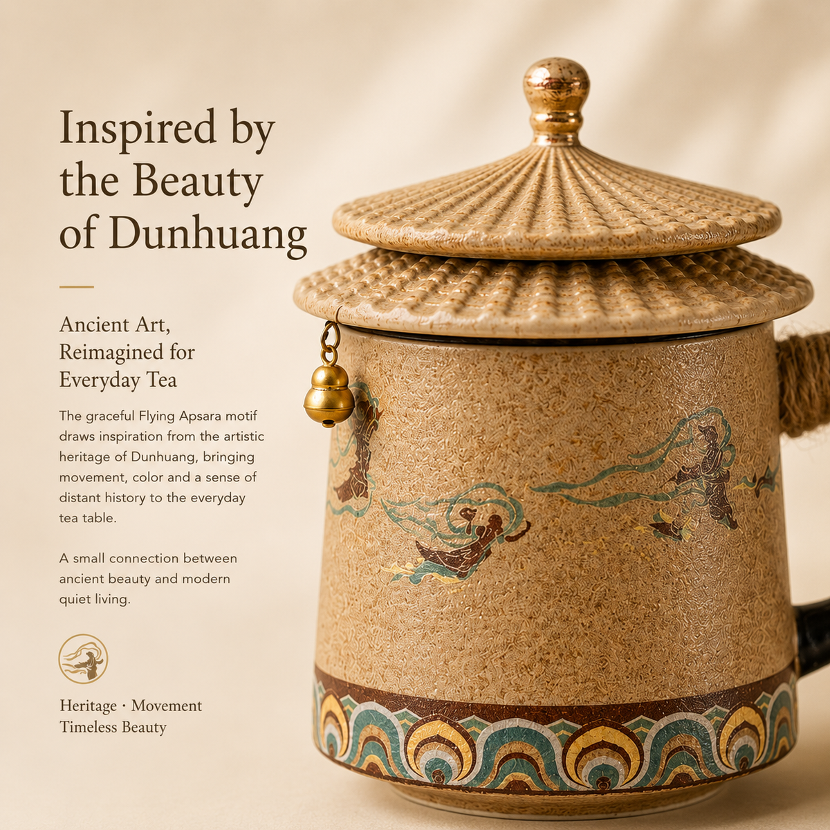 Dunhuang Flying Apsara Infuser Mug – 360 mL