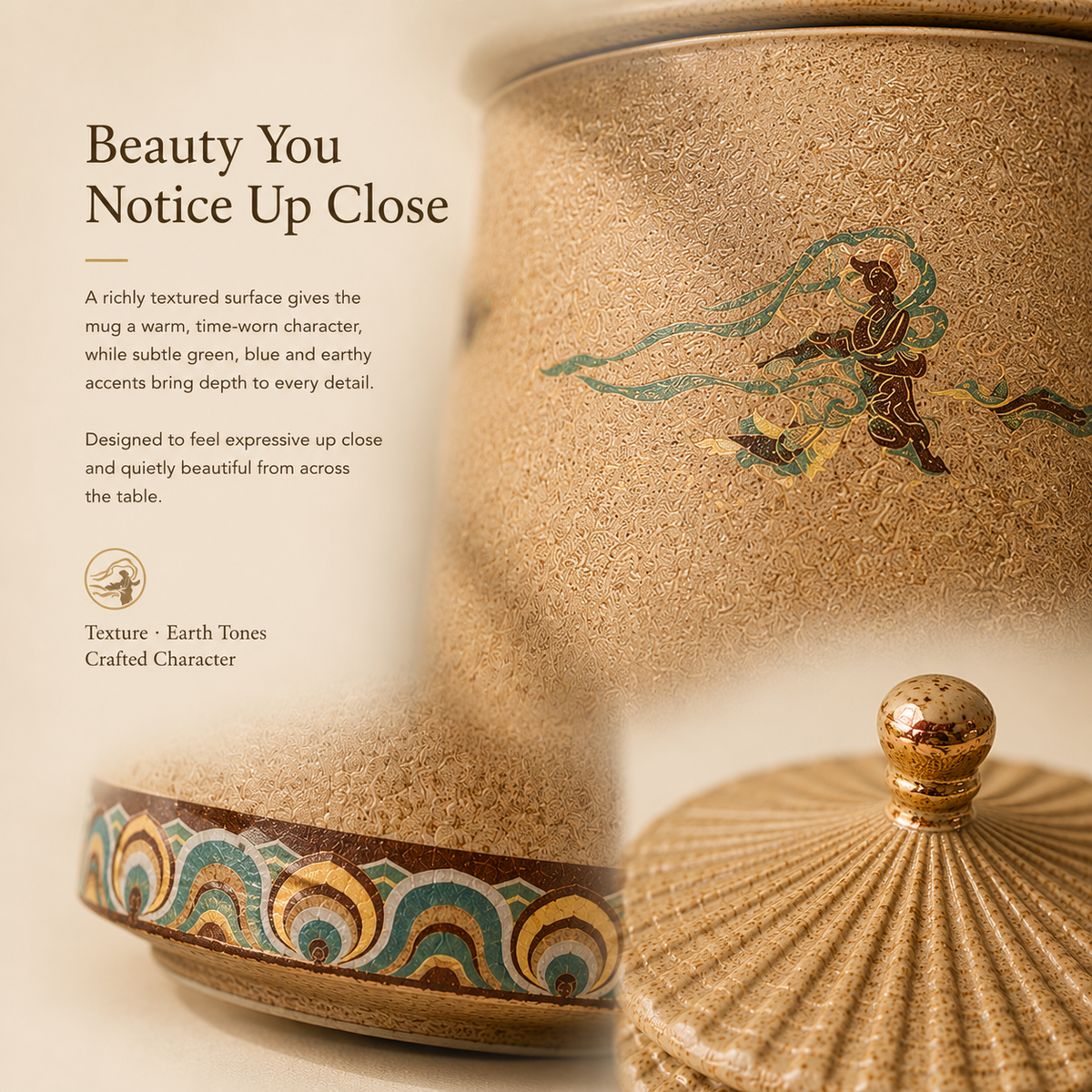 Dunhuang Flying Apsara Infuser Mug – 360 mL