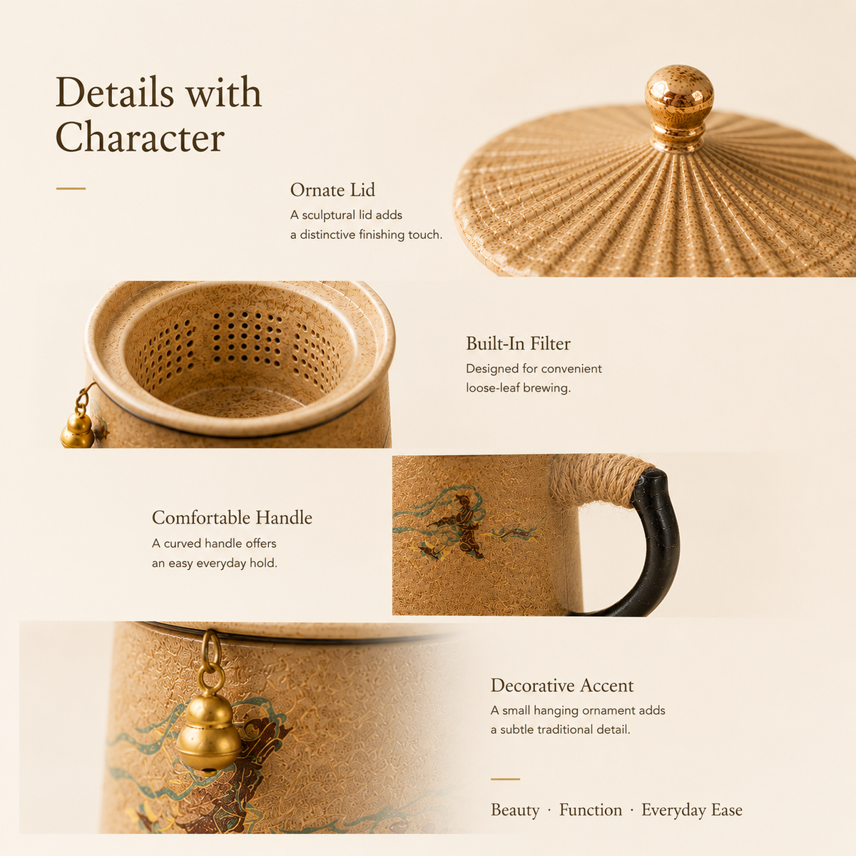 Dunhuang Flying Apsara Infuser Mug – 360 mL