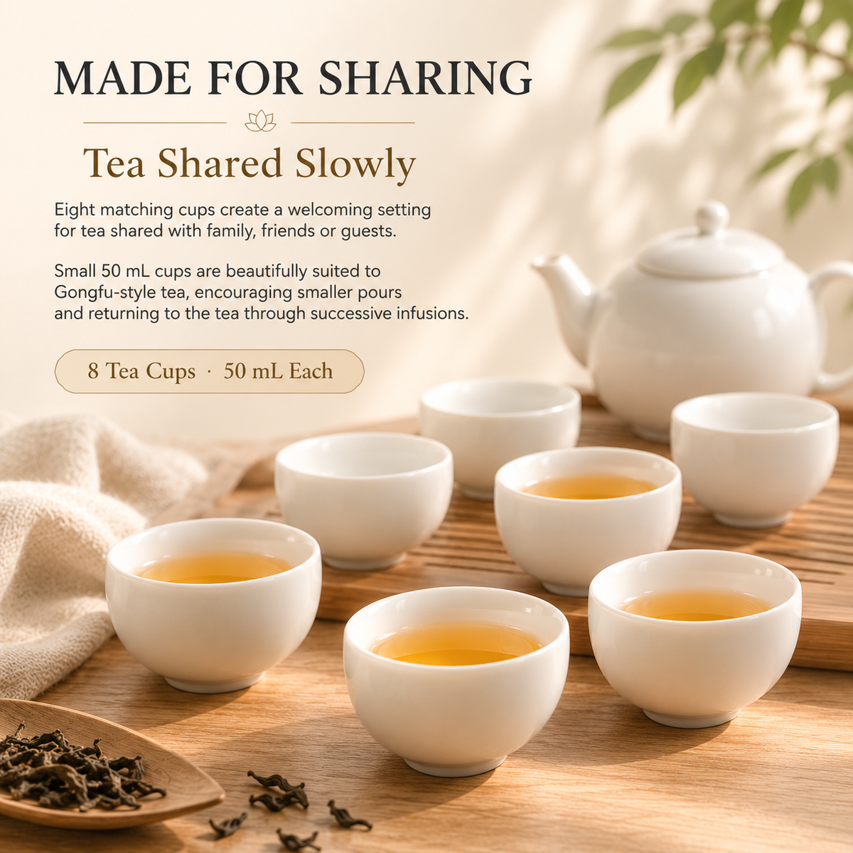 Jade White Porcelain Gongfu Tea Set – Complete Tea Set