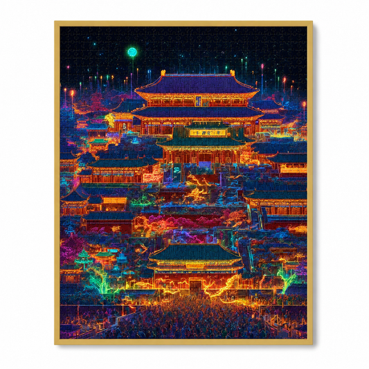 Dream Lantern Cities™ Collection Eastern Fantasy Wooden Puzzle Collection for Mindful Living