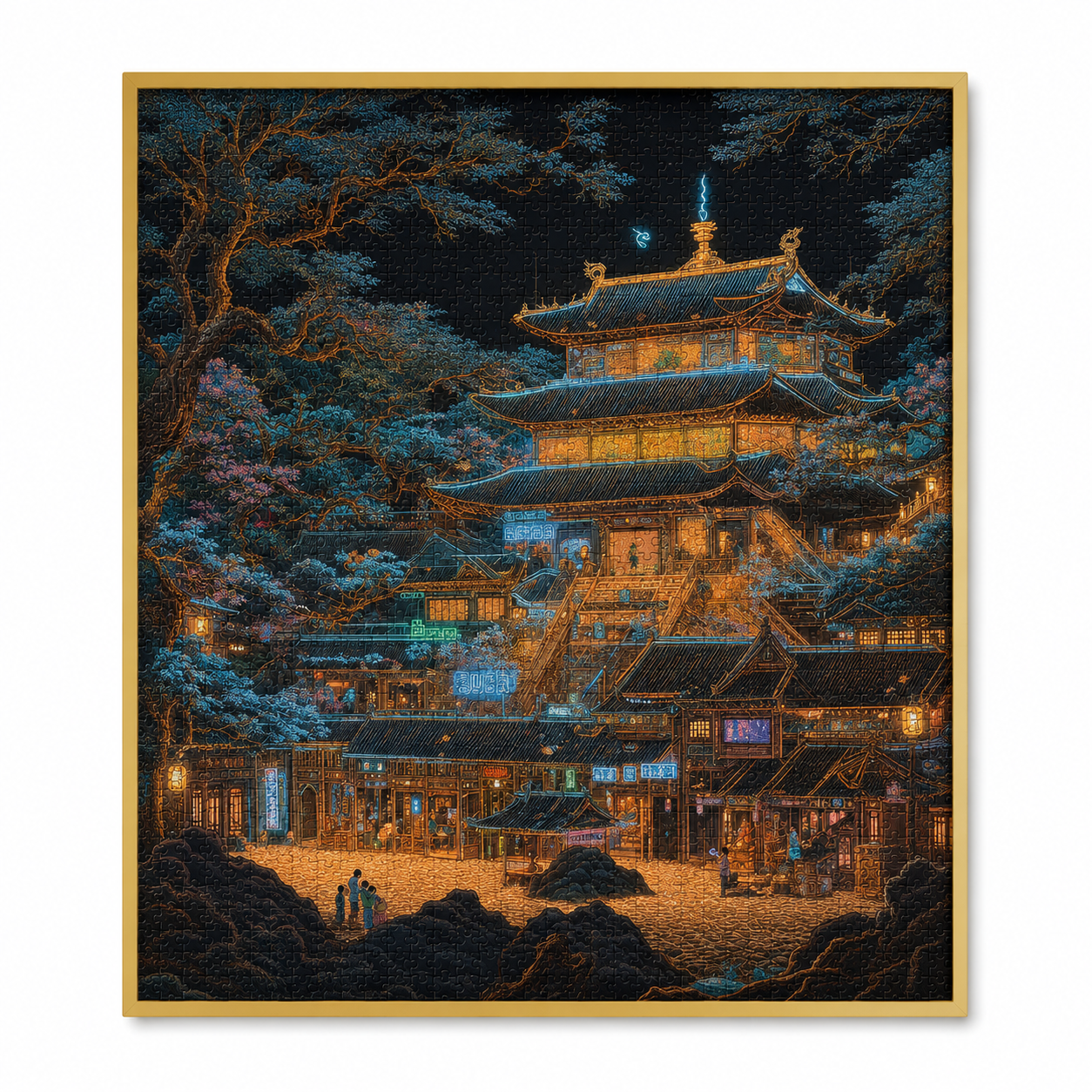 Dream Lantern Cities™ Collection Eastern Fantasy Wooden Puzzle Collection for Mindful Living