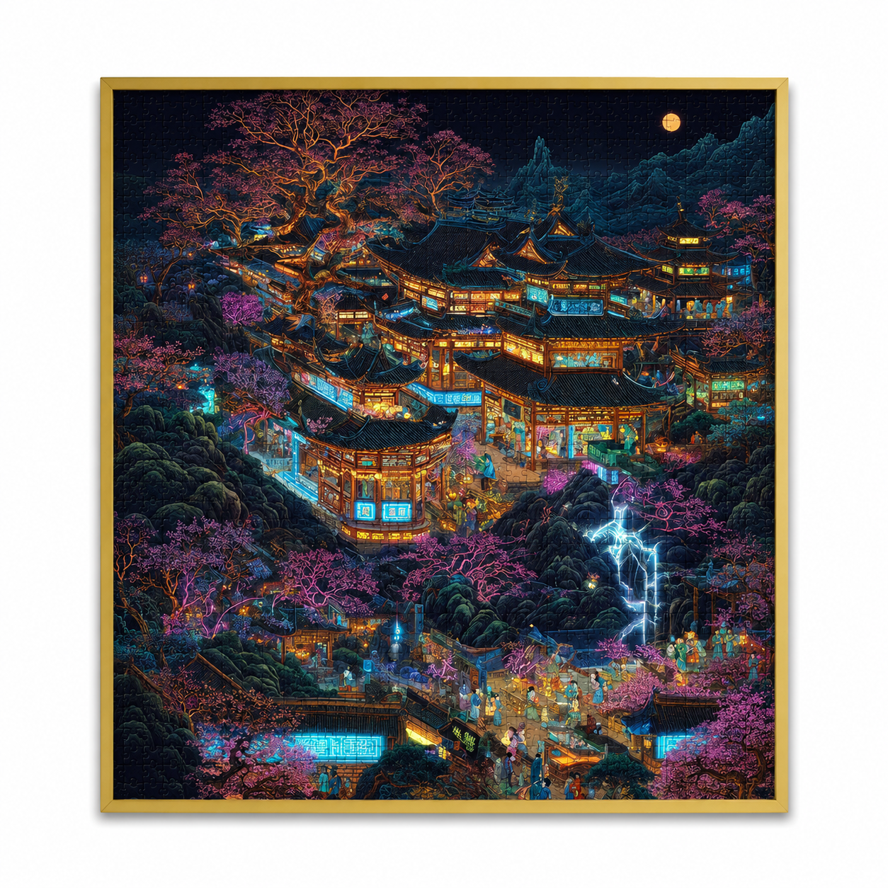 Dream Lantern Cities™ Collection Eastern Fantasy Wooden Puzzle Collection for Mindful Living