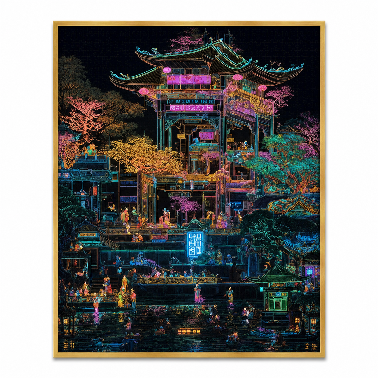 Dream Lantern Cities™ Collection Eastern Fantasy Wooden Puzzle Collection for Mindful Living