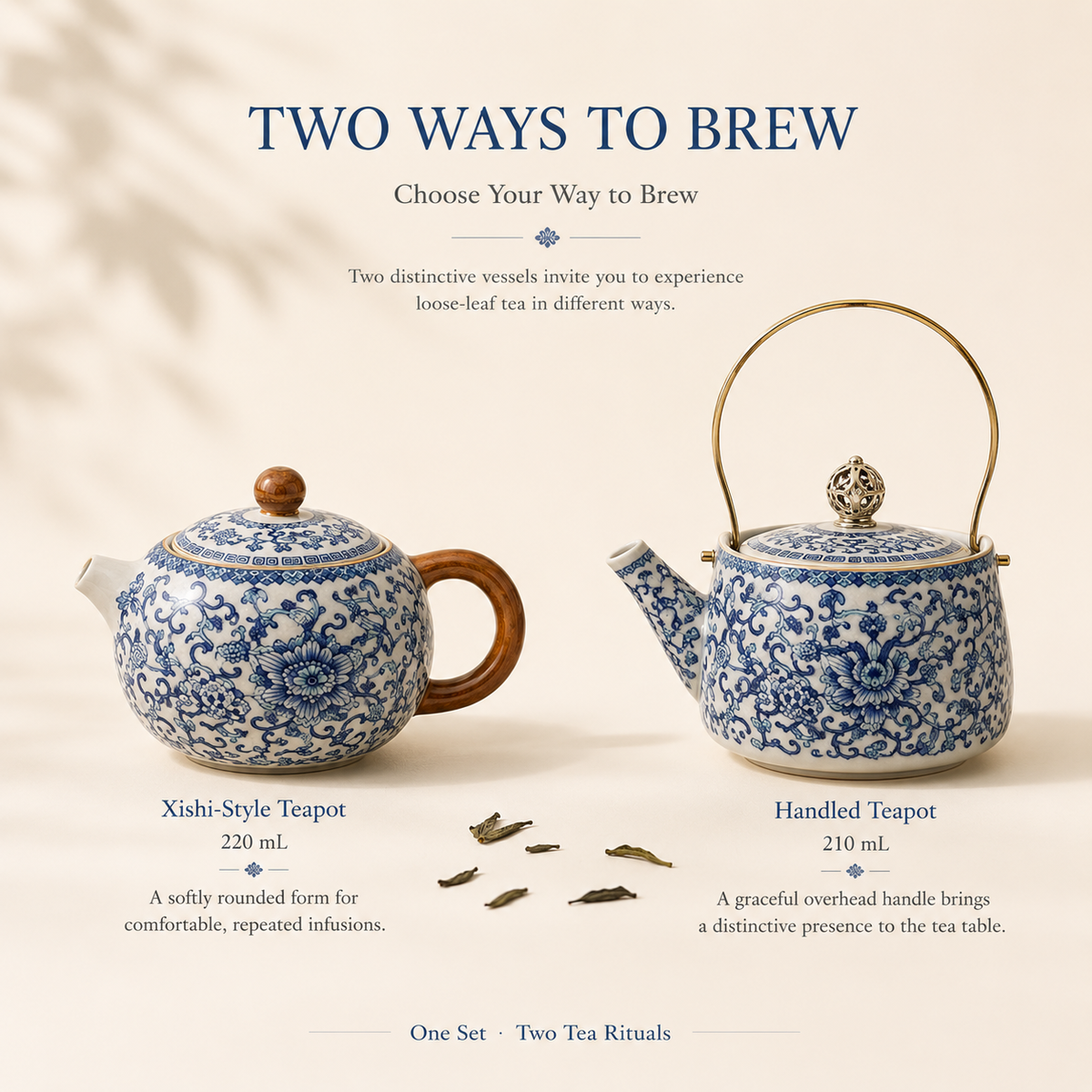 Blue & White Ru Ware Gongfu Tea Set – Complete Tea Ceremony Set