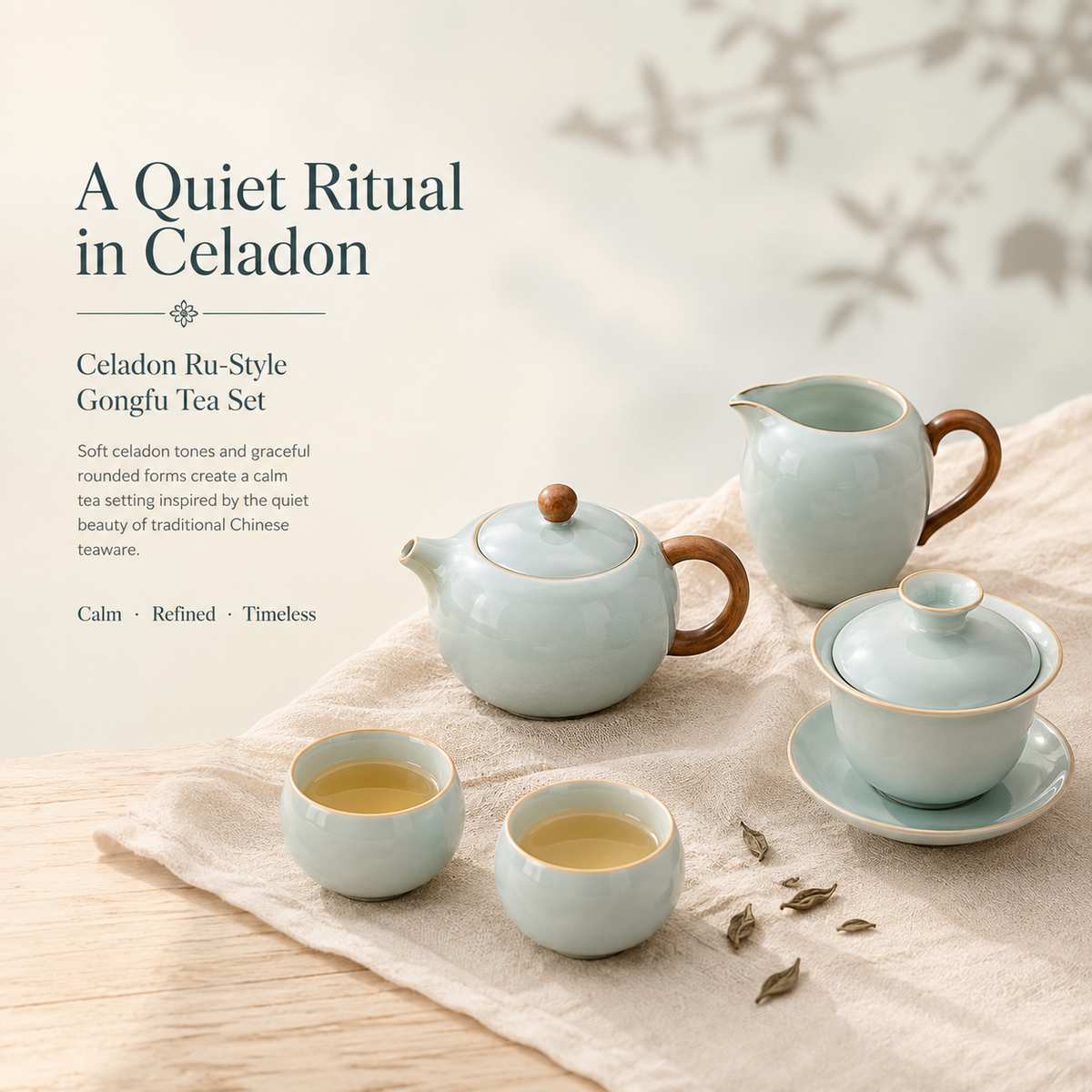 Celadon Serenity Porcelain Gongfu Tea Ceremony Set™